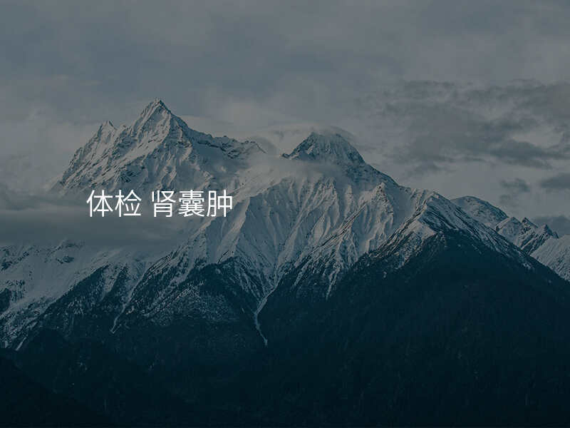 体检 肾囊肿