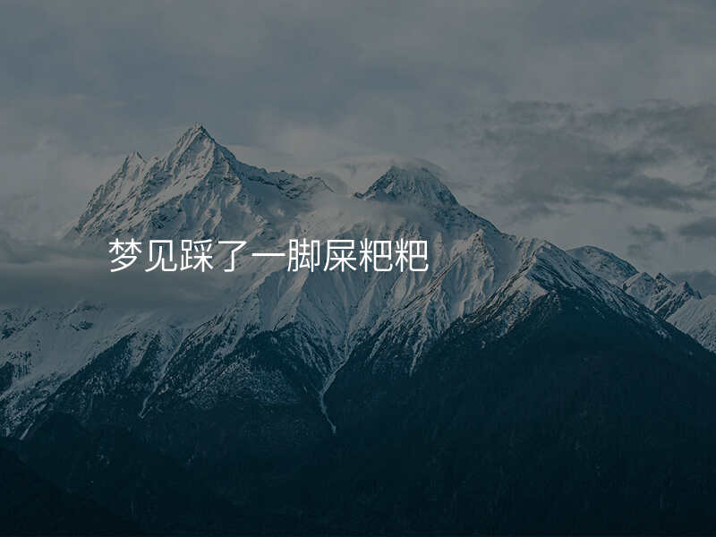 梦见踩了一脚屎粑粑
