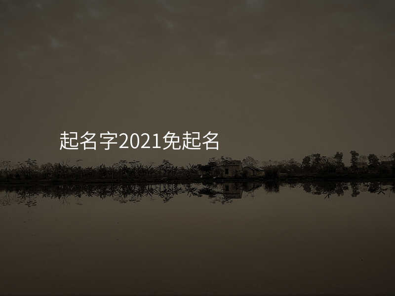 起名字2021免起名