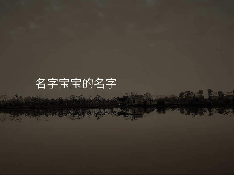 名字宝宝的名字