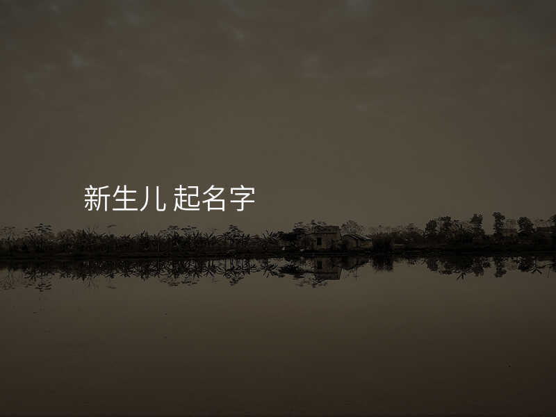 新生儿 起名字