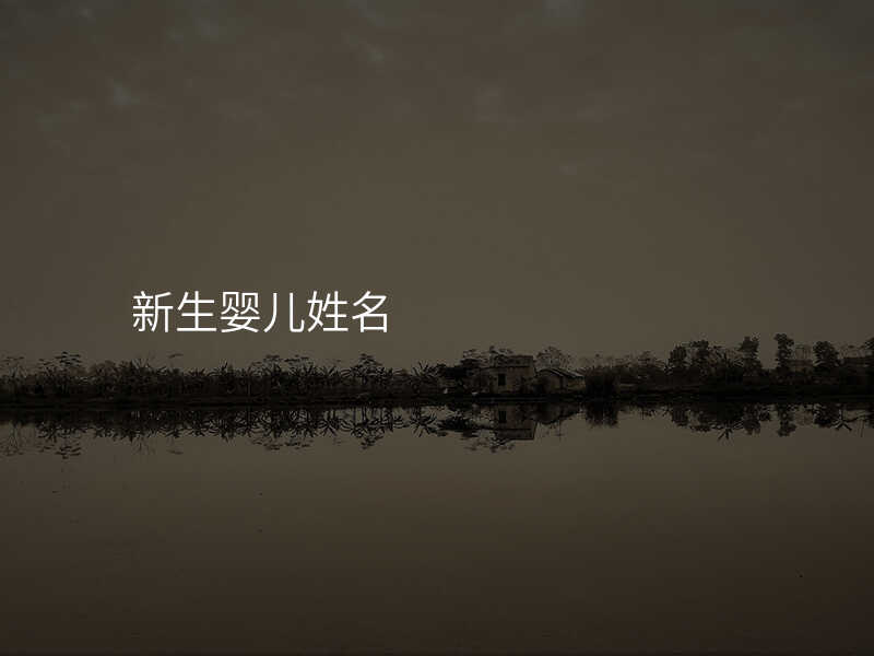 新生婴儿姓名