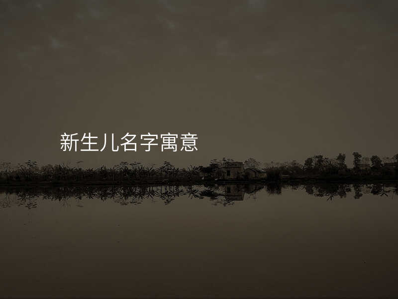 新生儿名字寓意