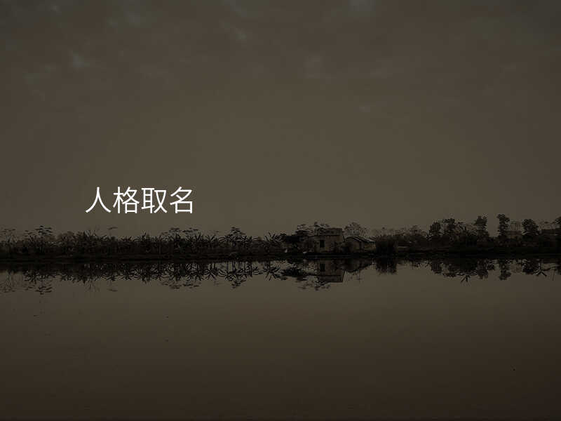 人格取名