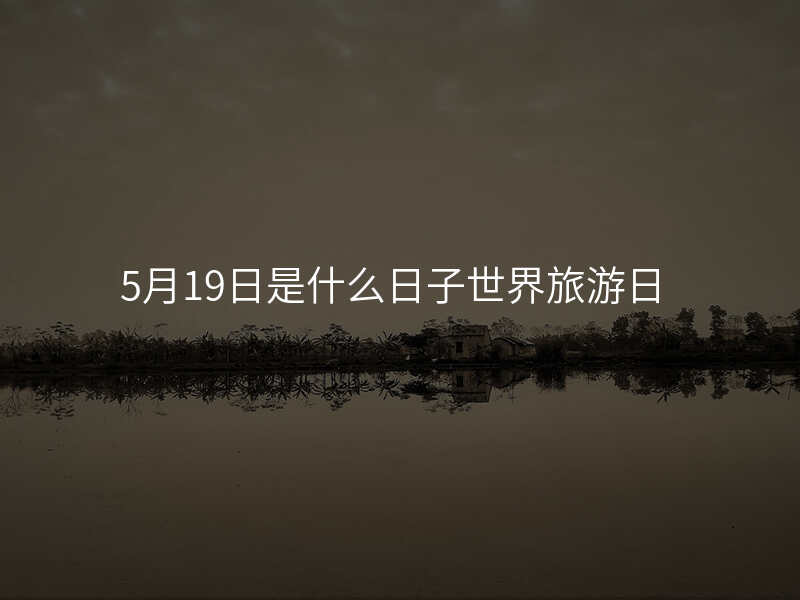 5月19日是什么日子世界旅游日