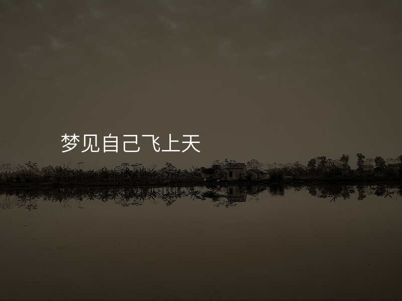梦见自己飞上天