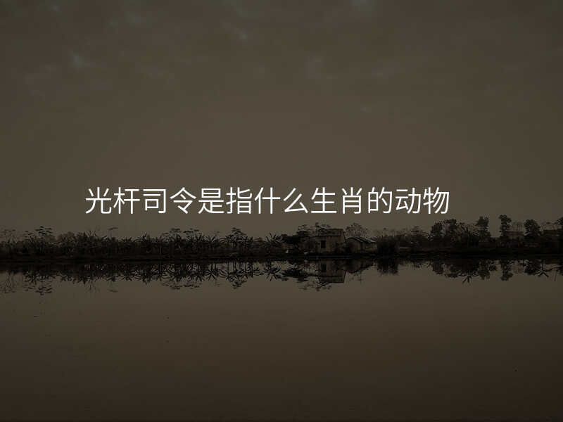 光杆司令是指什么生肖的动物