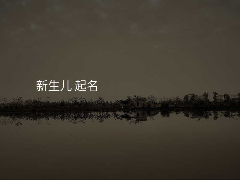 新生儿 起名