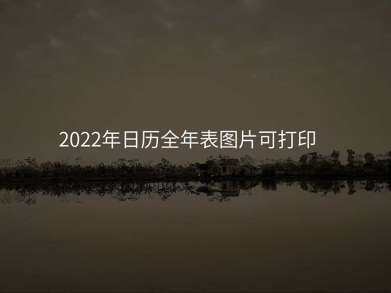 2022年日历全年表图片可打印