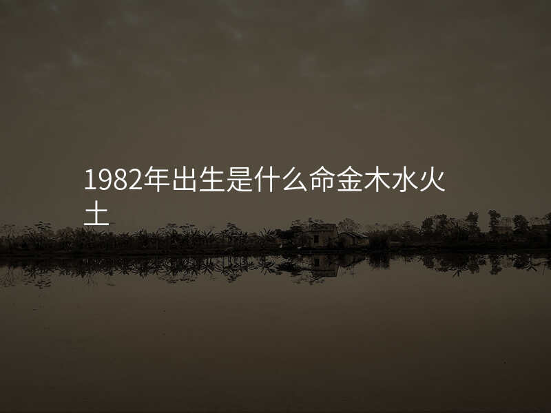 1982年出生是什么命金木水火土