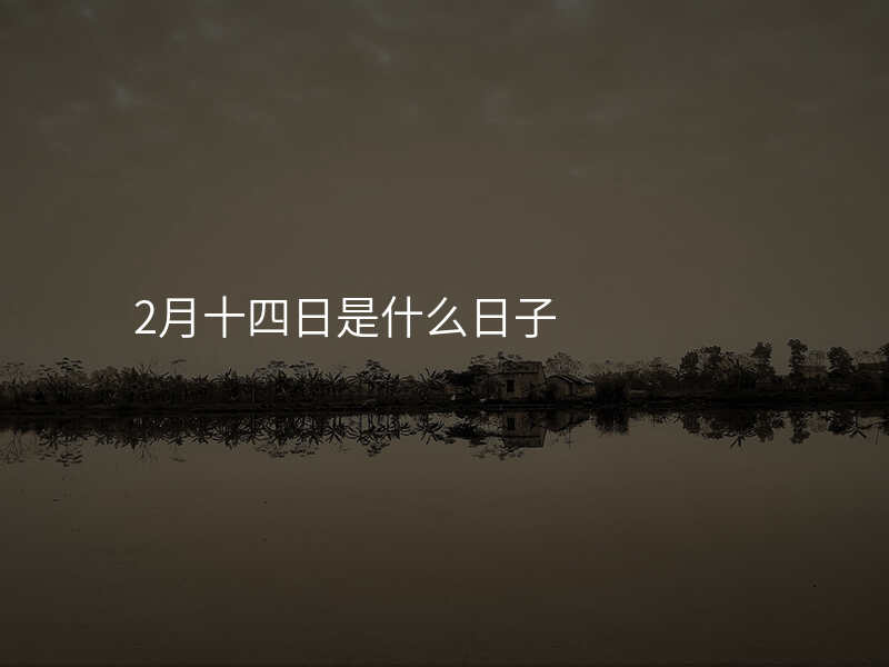 2月十四日是什么日子