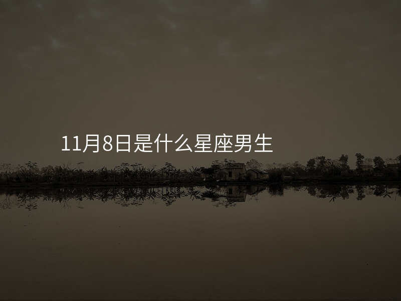 11月8日是什么星座男生