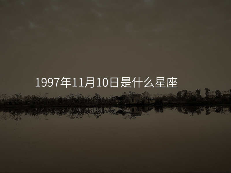 1997年11月10日是什么星座