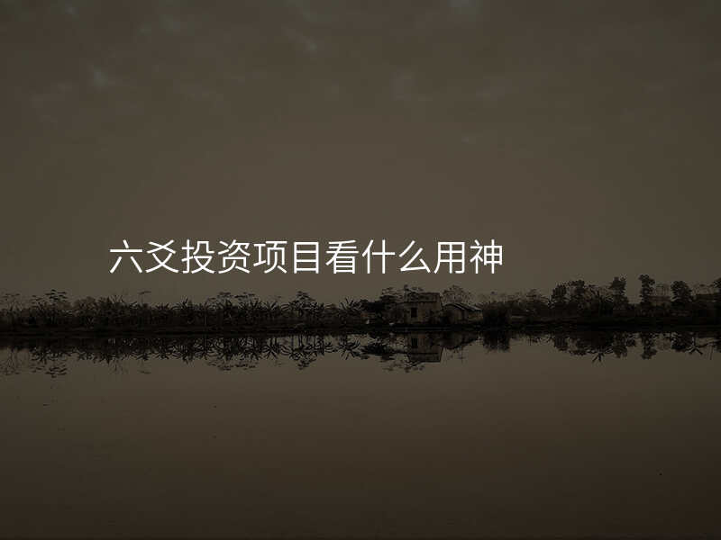 六爻投资项目看什么用神