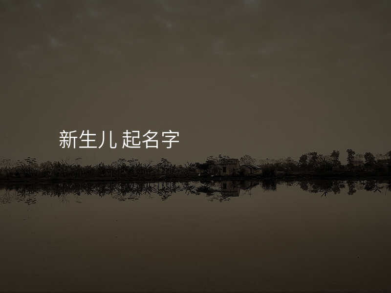 新生儿 起名字