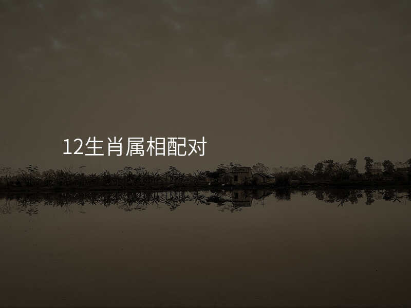 12生肖属相配对