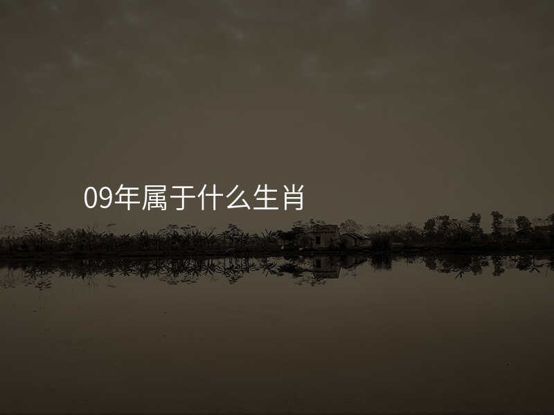 09年属于什么生肖