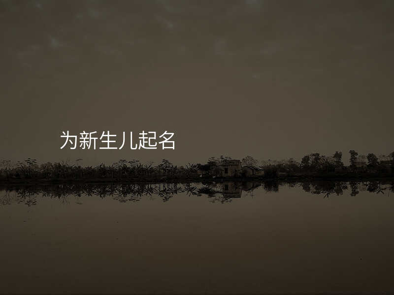 为新生儿起名