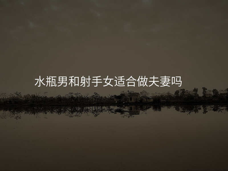 水瓶男和射手女适合做夫妻吗
