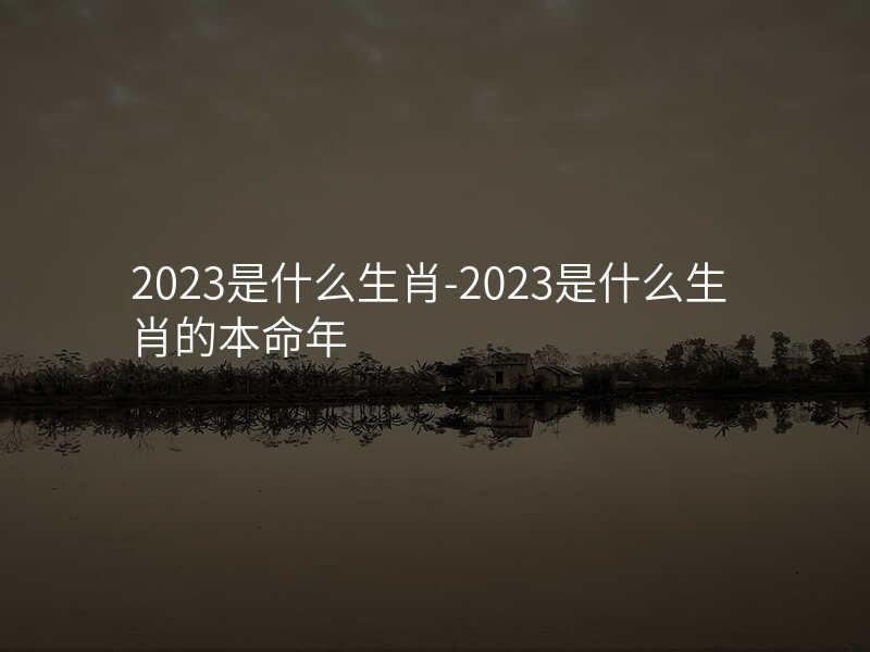 2023是什么生肖-2023是什么生肖的本命年