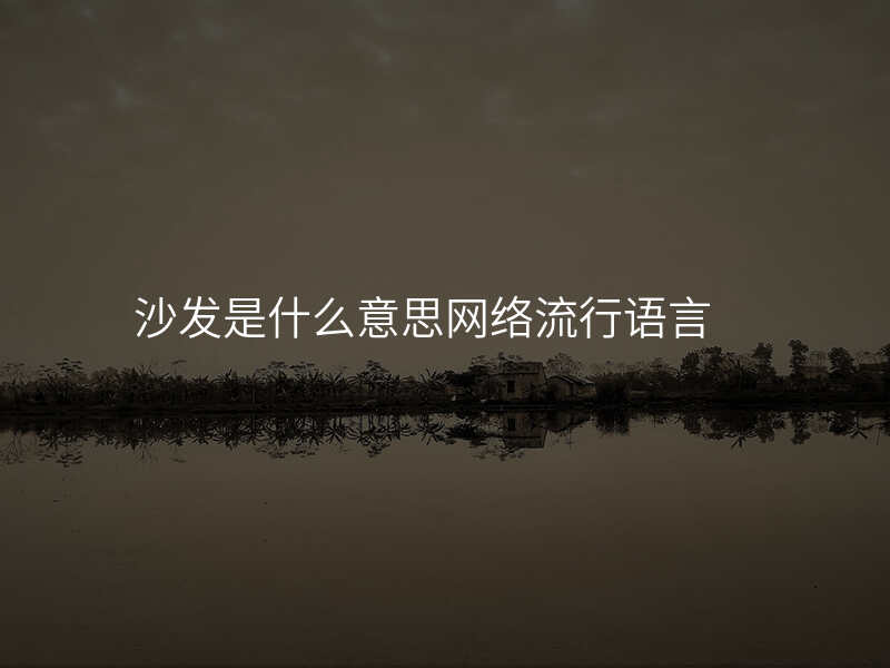 沙发是什么意思网络流行语言