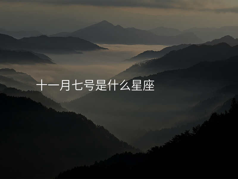 十一月七号是什么星座