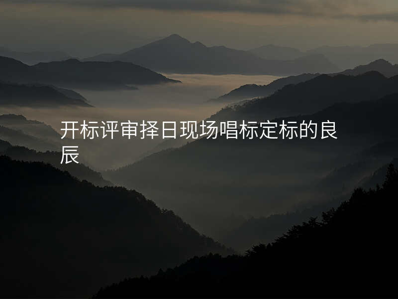 开标评审择日现场唱标定标的良辰