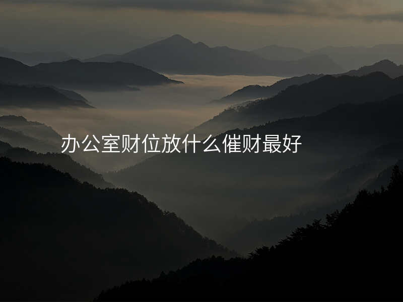 办公室财位放什么催财最好