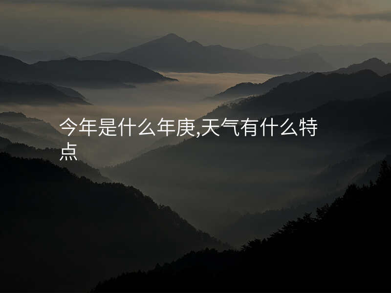今年是什么年庚,天气有什么特点
