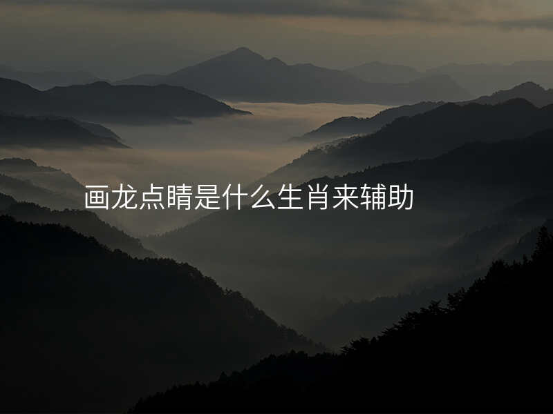 画龙点睛是什么生肖来辅助