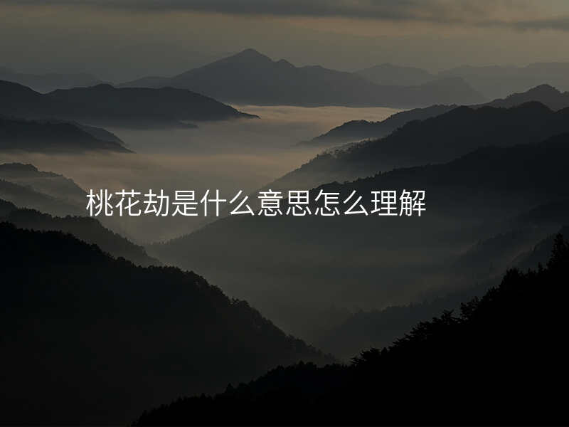 桃花劫是什么意思怎么理解