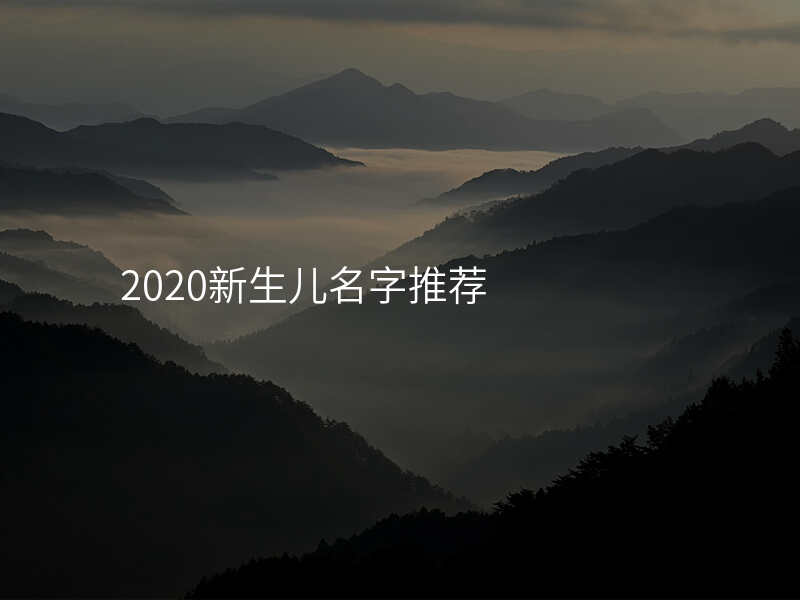 2020新生儿名字推荐