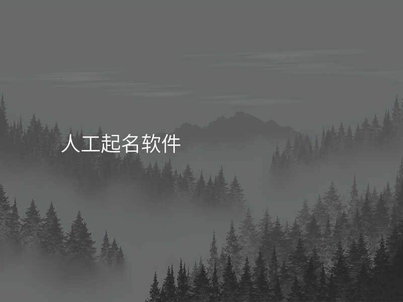 人工起名软件