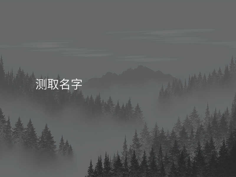 测取名字