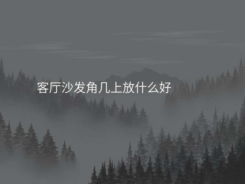 客厅沙发角几上放什么好