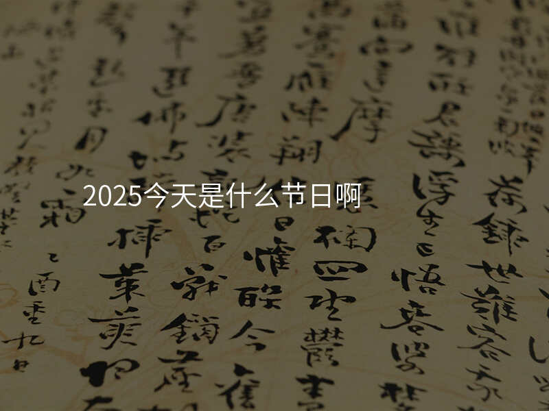 2025今天是什么节日啊