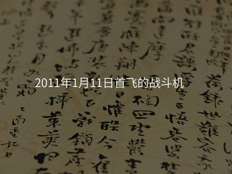 2011年1月11日首飞的战斗机