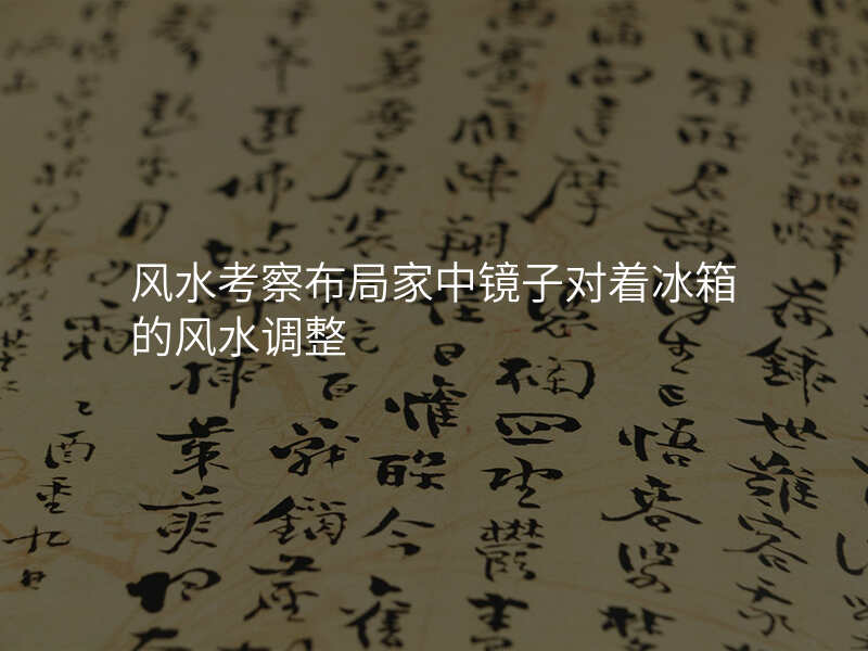 风水考察布局家中镜子对着冰箱的风水调整
