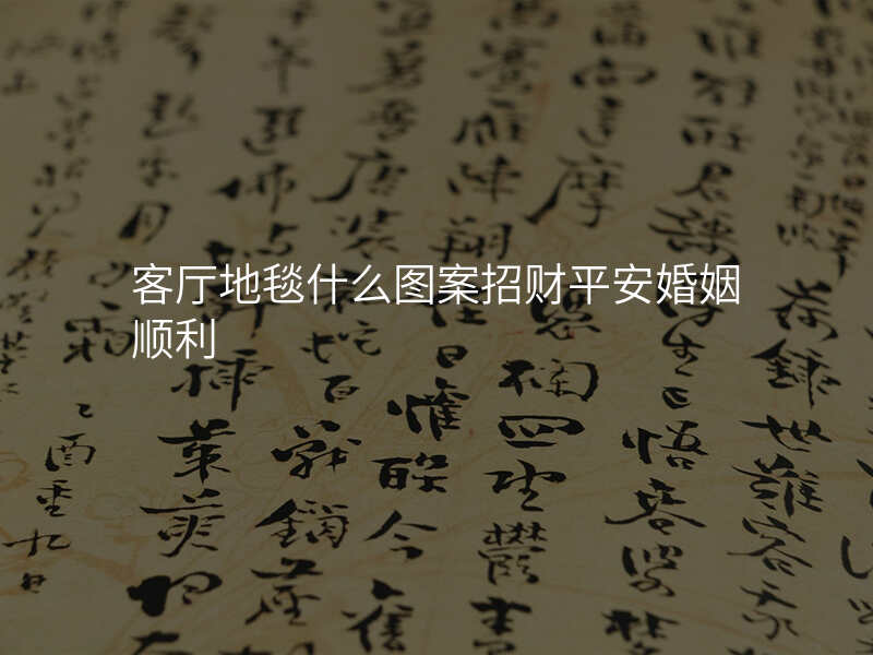 客厅地毯什么图案招财平安婚姻顺利