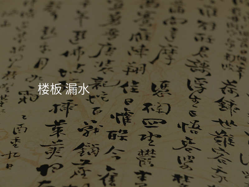 楼板 漏水