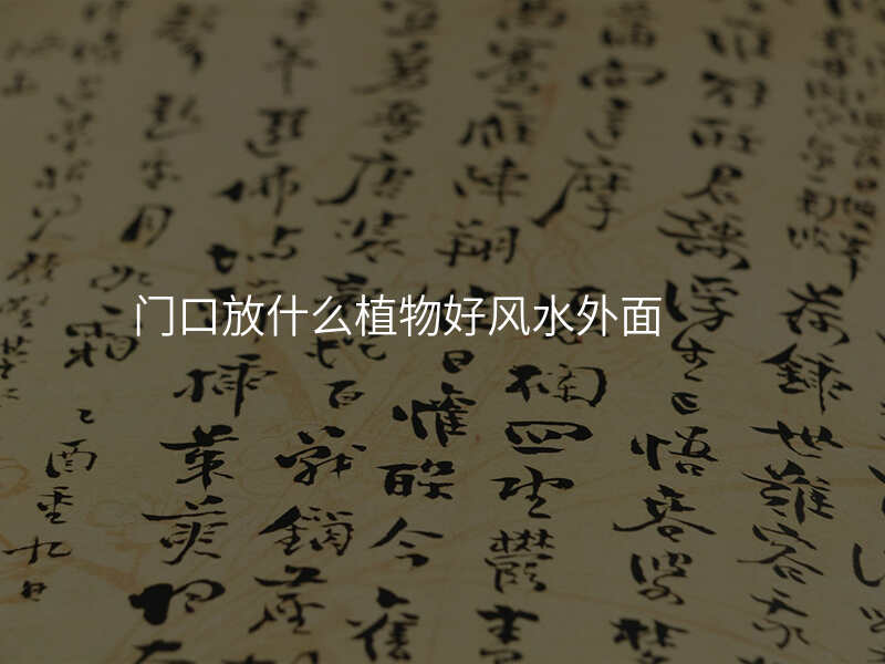 门口放什么植物好风水外面
