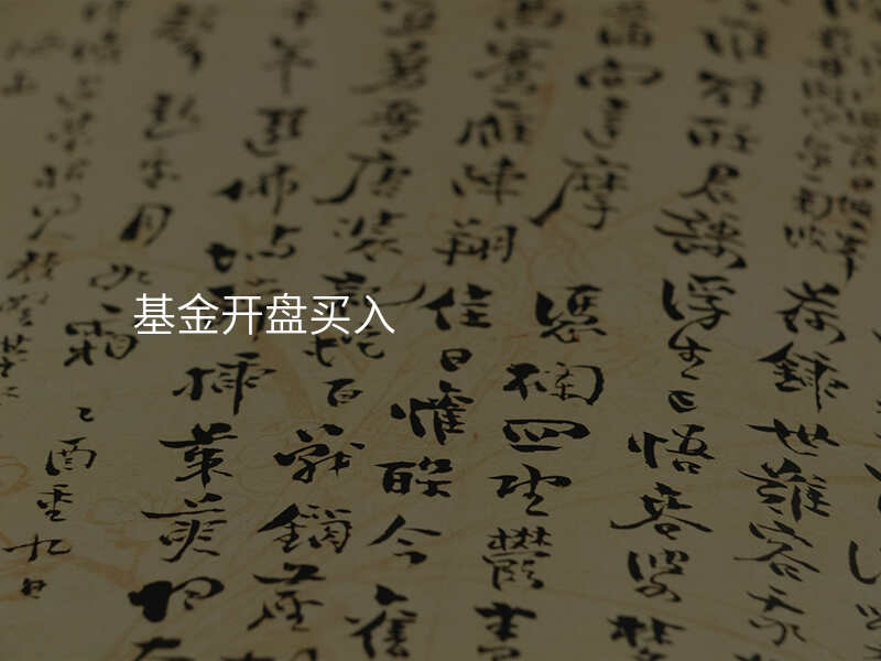 基金开盘买入