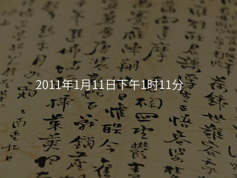 2011年1月11日下午1时11分