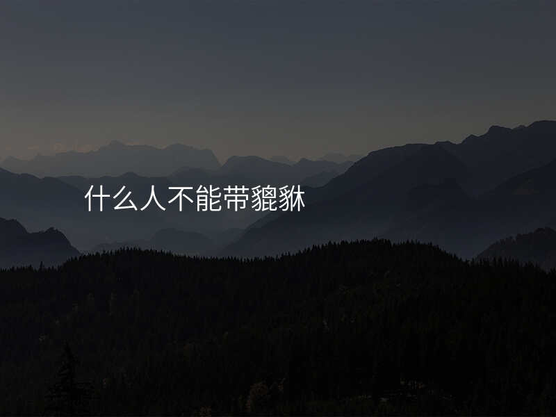 什么人不能带貔貅