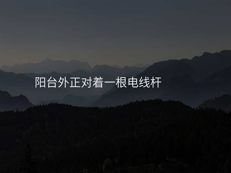 阳台外正对着一根电线杆
