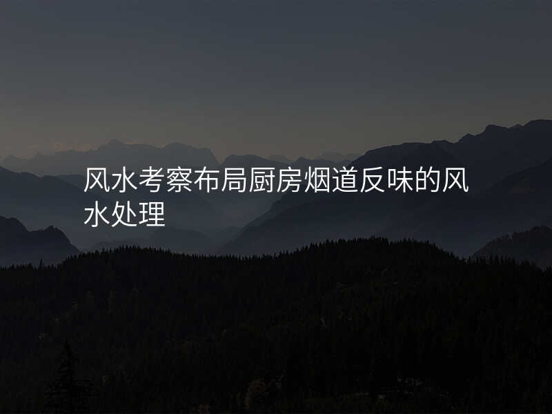 风水考察布局厨房烟道反味的风水处理
