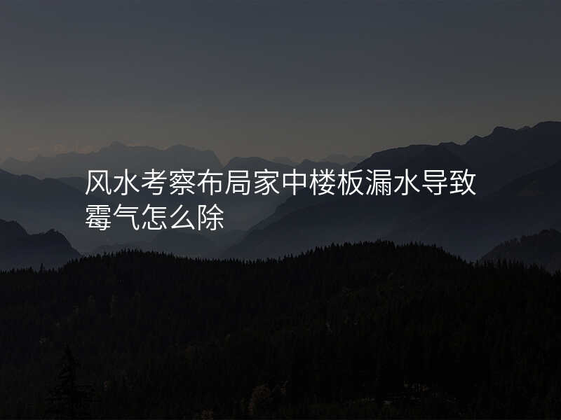 风水考察布局家中楼板漏水导致霉气怎么除