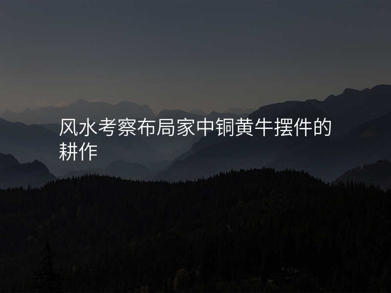 风水考察布局家中铜黄牛摆件的耕作