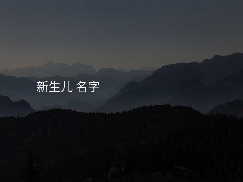 新生儿 名字