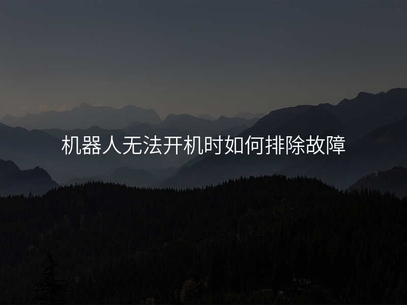 机器人无法开机时如何排除故障